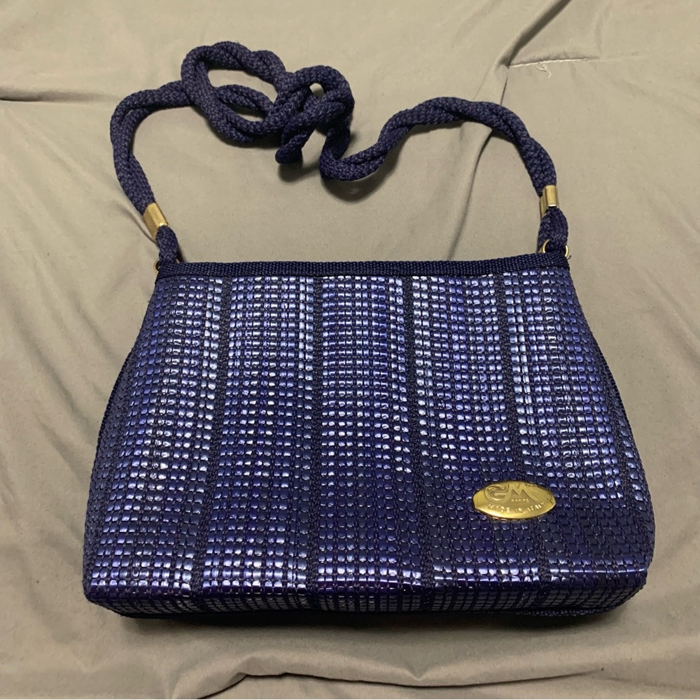 GM Rande Oda 80’s Navy Woven Shoulder Bag